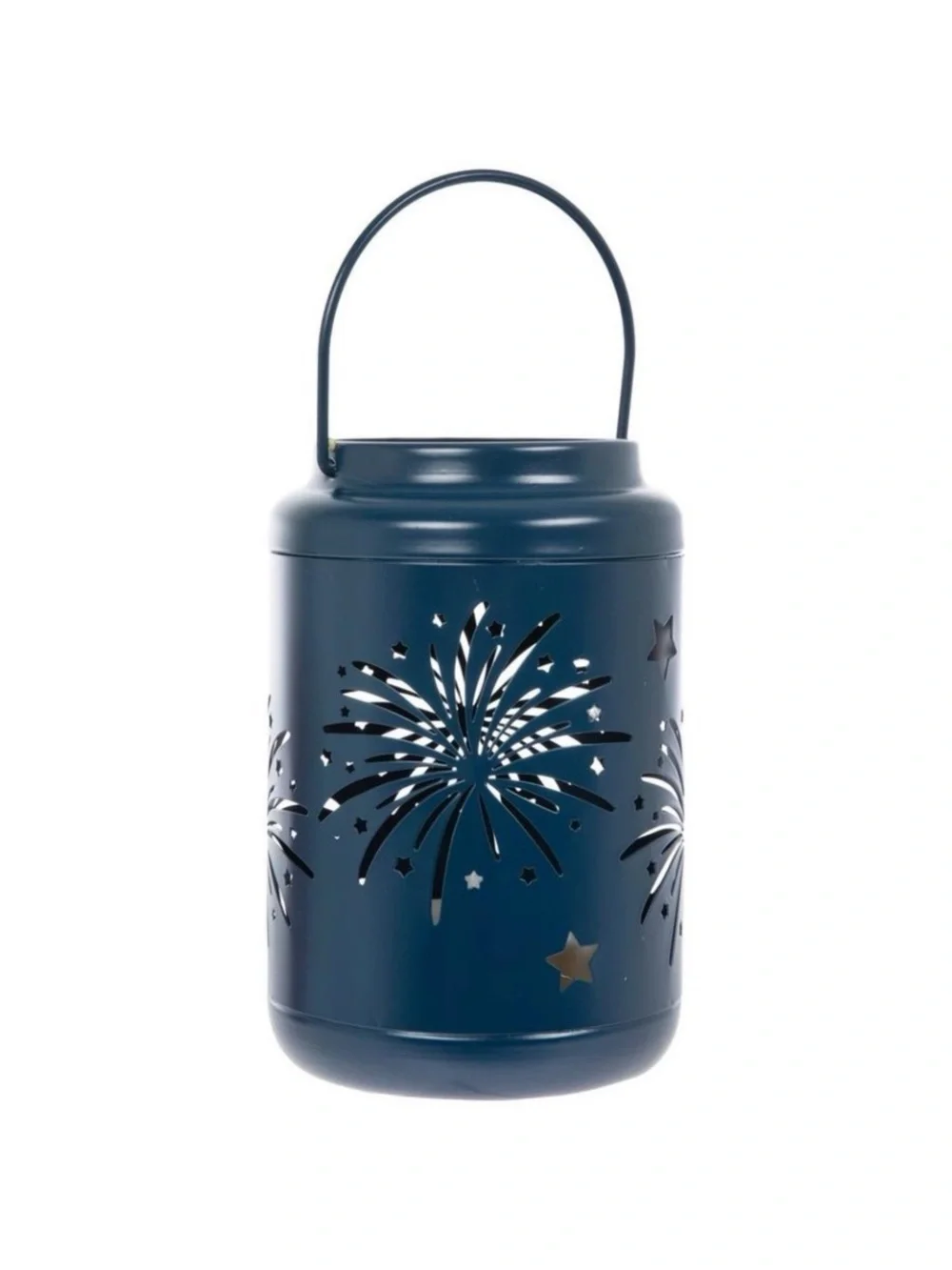 Blue Starburst Metal Lantern - Home Accents Battery Operated